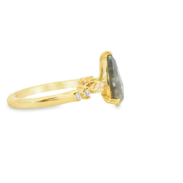 Salt and Pepper Diamond Ring