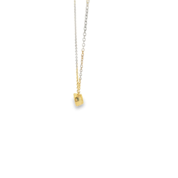 Bezel Set Oval Diamond Pendant