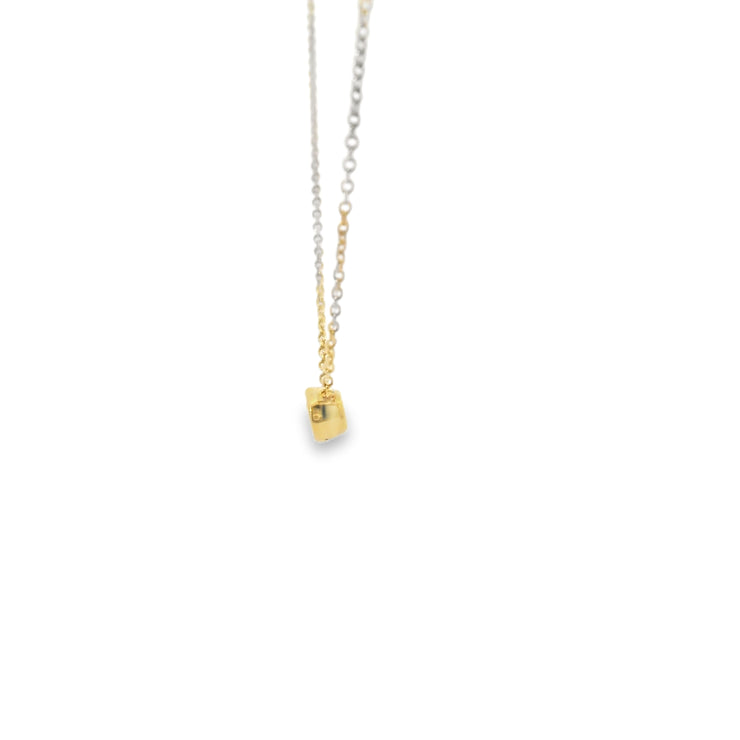 Bezel Set Oval Diamond Pendant