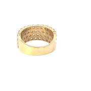 Yellow Gold Multi Band Diamond Ring