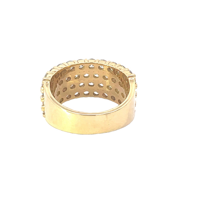 Yellow Gold Multi Band Diamond Ring