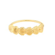 Yellow Gold Scalloped Seashell Ring