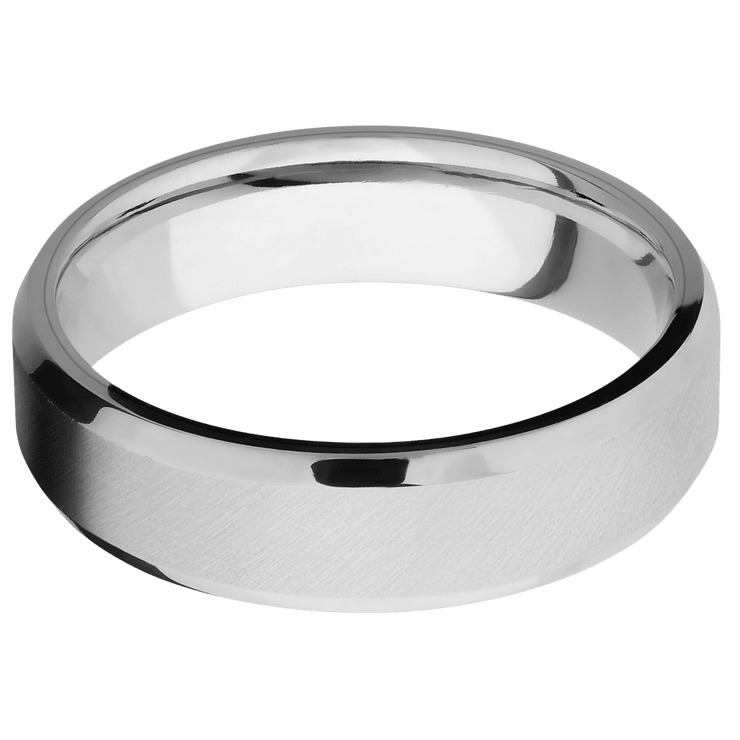 14K White Gold + Anglesatin , Polish Finish + Cobalt Chrome