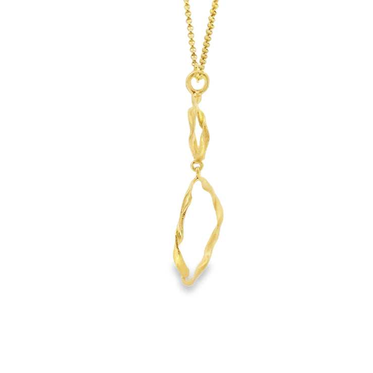Jorge Revilla Yellow Gold Double Twist Ring Pendant