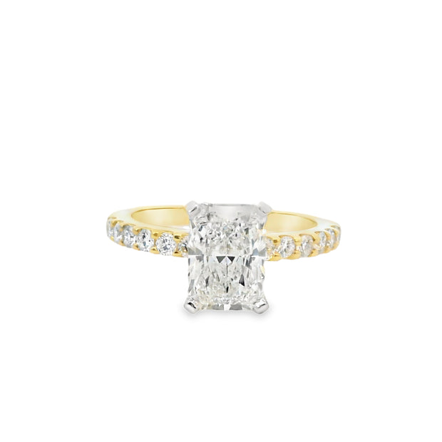 2 CT Radiant Lab Grown Engagement Ring