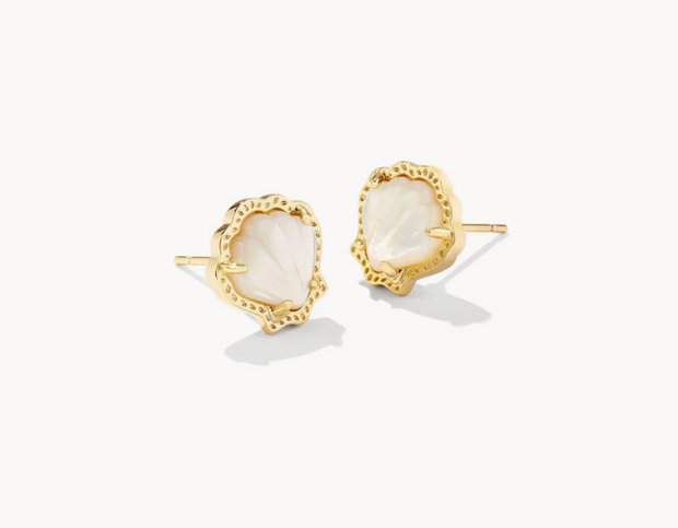 Kendra Scott Gold Tone Brynne Shell Earrings
