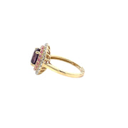 Yellow Gold Multi Sapphire Diamond Ring