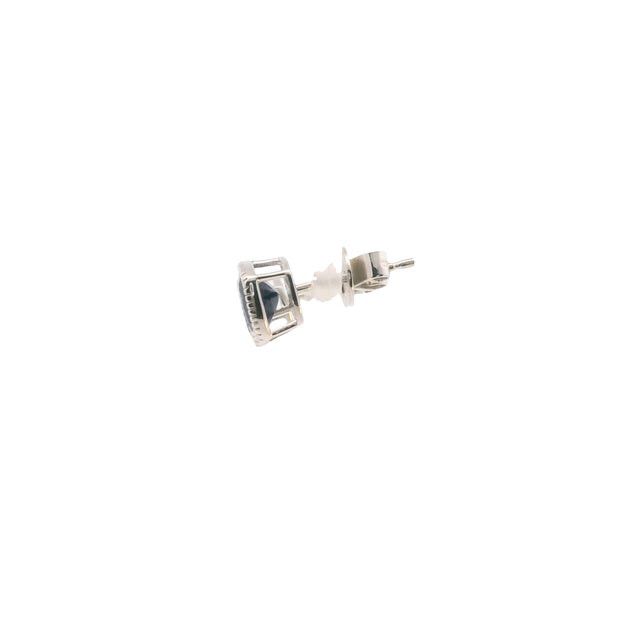 Bezel Set Sapphire Solitaire Earrings