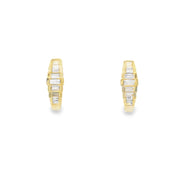 Graduated Baguette Diamond Huggies