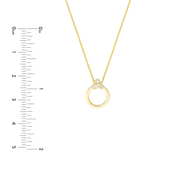 Diamond Trinity Door Knocker Necklace
