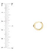 Yellow Gold Ruby Huggies