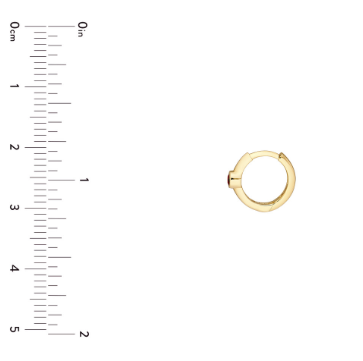 Yellow Gold Ruby Huggies