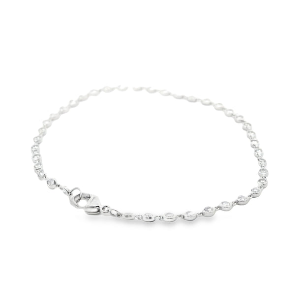 1 Carat Diamond Bezel Tennis Bracelet