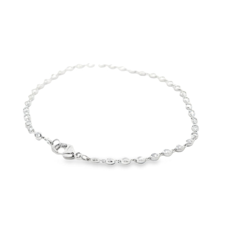 1 Carat Diamond Bezel Tennis Bracelet