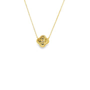 Fluted Clover Diamond Pendant