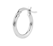 White Gold Polished Hoop