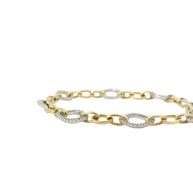 Diamond Pave Open Link Bracelet