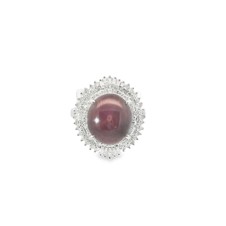 Platinum Star Ruby and Diamond Ballerina Ring