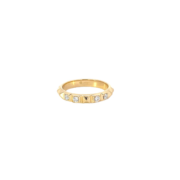 Yellow Modern Electrum Diamond Ring