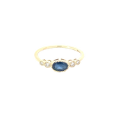 Yellow Gold Diamond Sapphire Ring