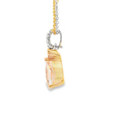 Morganite and Diamond Pendant