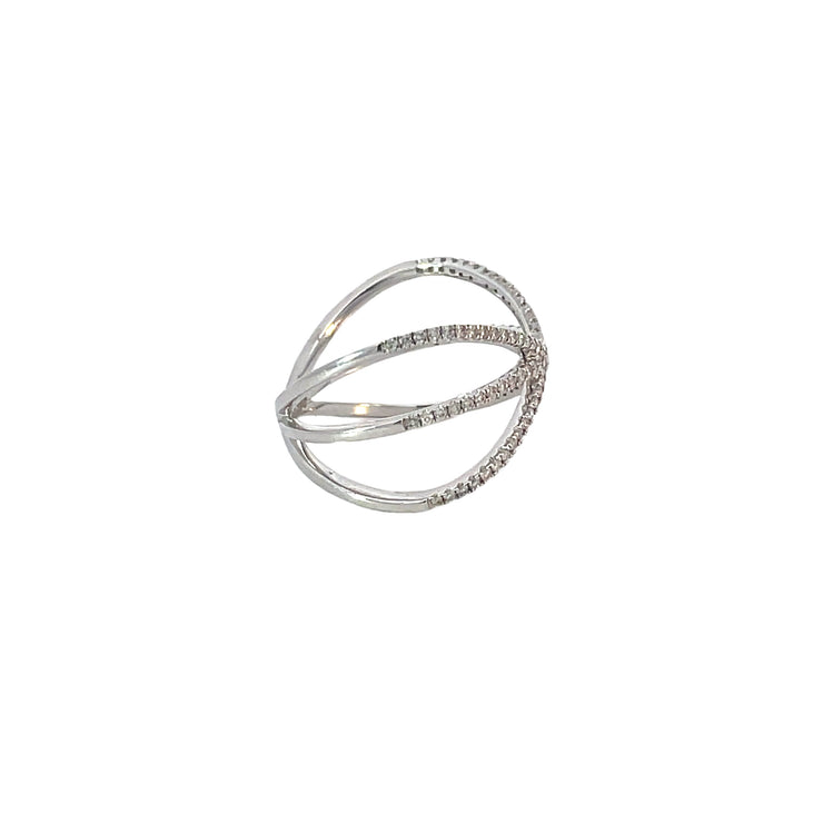 White Gold Shaped Diamond Ring