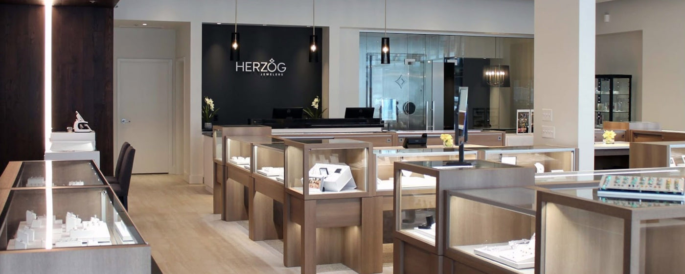 The interior of Herzog Jewelers