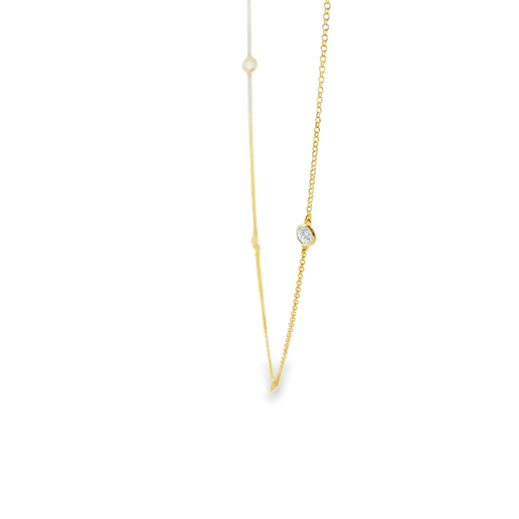 Lab Grown Diamond Station Necklace