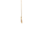 Yellow Gold Diamond Ruby Bar Pendant Necklace