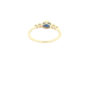 Yellow Gold Diamond Sapphire Ring