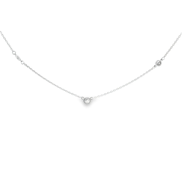 Diamond Bezel Station Necklace