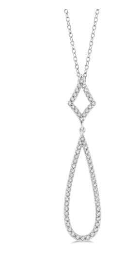 Diamond Pendant Drop Necklace