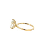 14 Karat Yellow Gold Pear Lab Grown Engagement Ring