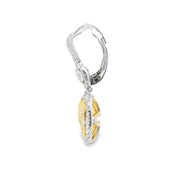 Yellow Diamond Drop Earrings