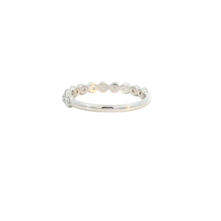 White Gold Shared Prong Set Diamond Band