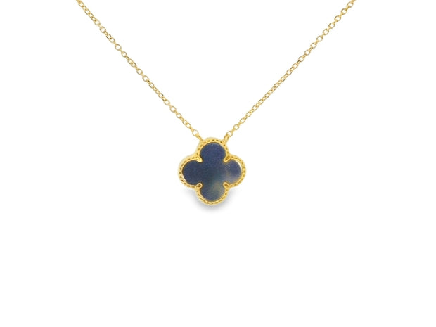 Clover Necklace in Lapis