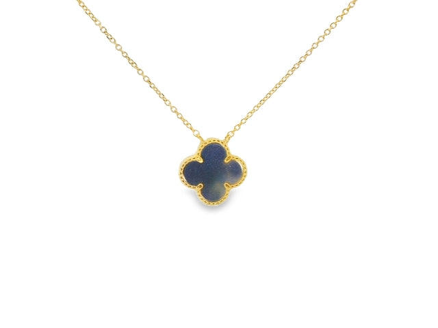 Clover Necklace in Lapis