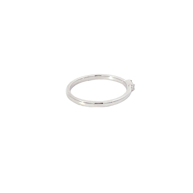White Modern Electrum Diamond Ring