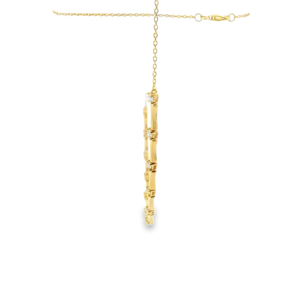 Diamond Bamboo Bar Pendant