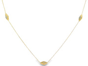 Clover Station Necklace in Onyx