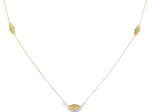 Clover Station Necklace in Onyx