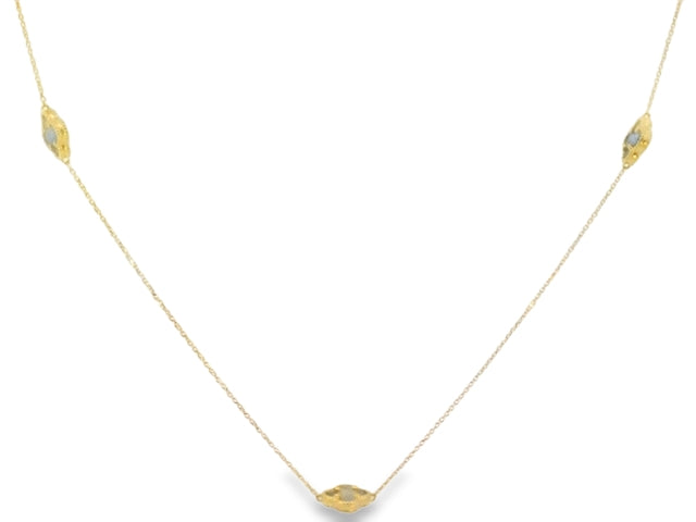 Clover Station Necklace in Onyx