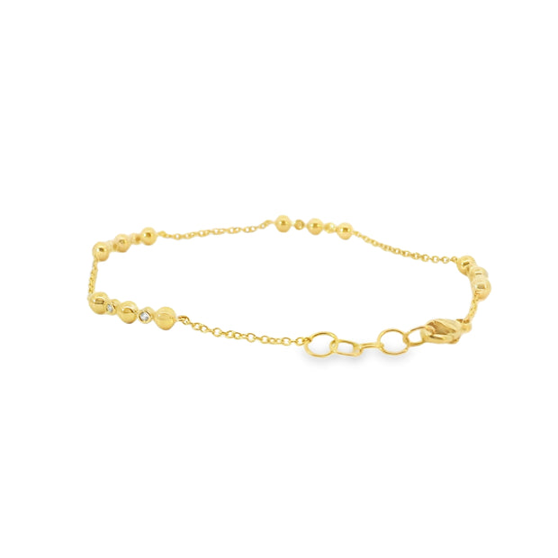 Diamond Beaded Station Bracelet