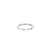 18 Karat White Gold Diamond Sapphire Ring