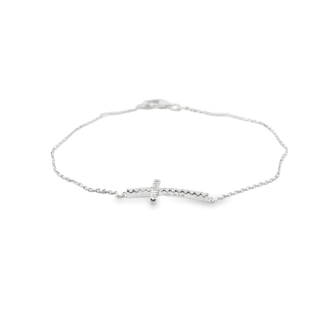 Diamond Cross Chain Bracelet