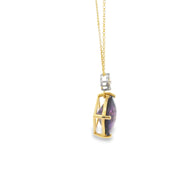 Amethyst and Diamond Pendant