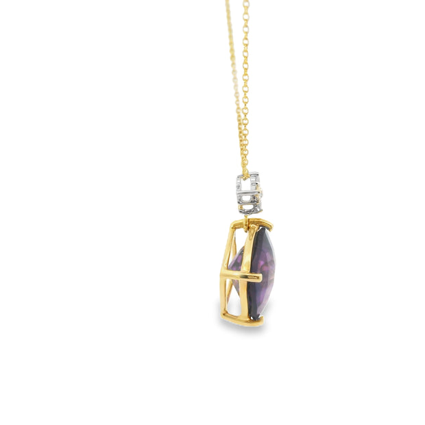 Amethyst and Diamond Pendant