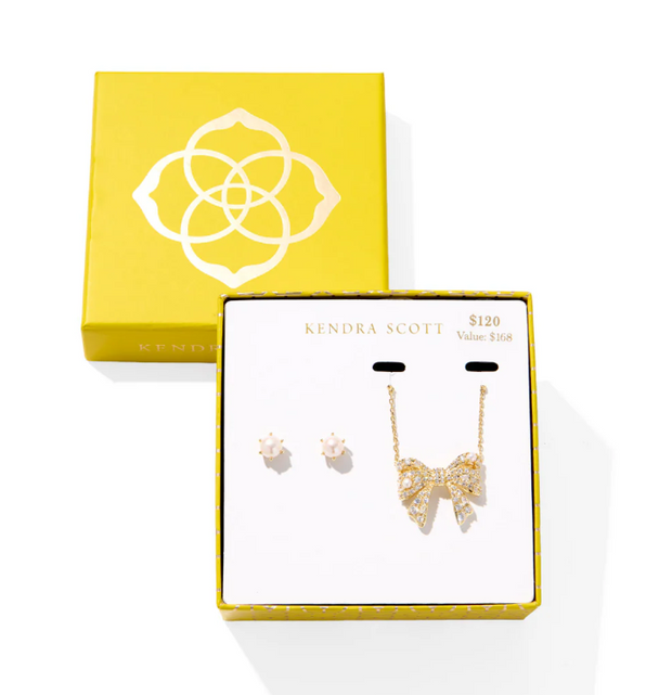 Krista Bow Necklace and Ashton Earring Gift Set