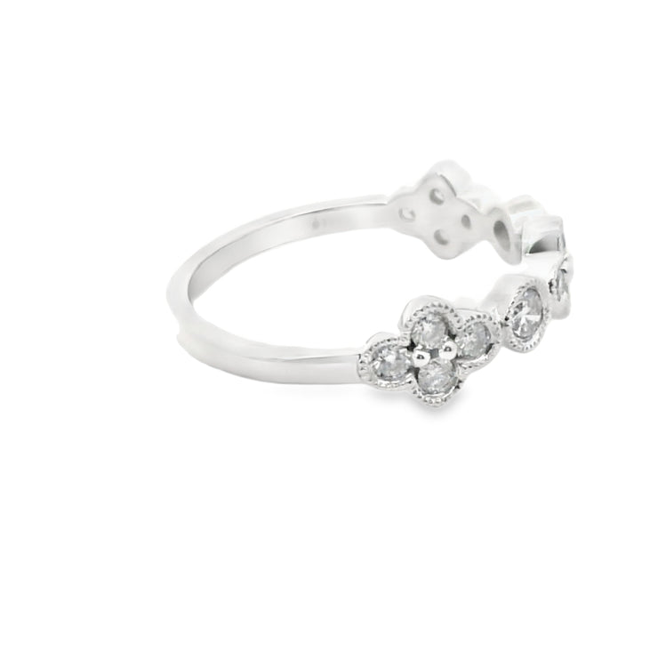 Diamond Clover Vintage Inspired Ring