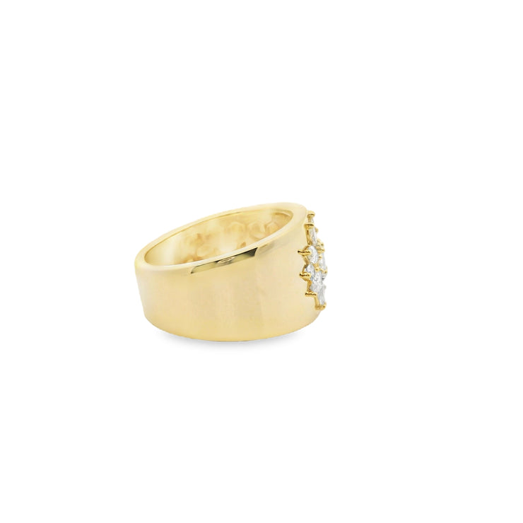Cigar Band with Starburst Diamond Motif
